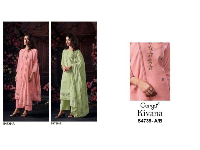 Ganga kivana 4739 wholesale ladies dress material suppliers in bangalore  - wholesale export